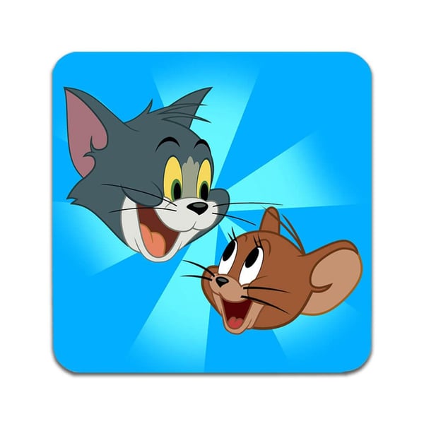 Glassunderlag (2-pakning): Tom and Jerry, stilrene underlag med unike og livlige motiver
