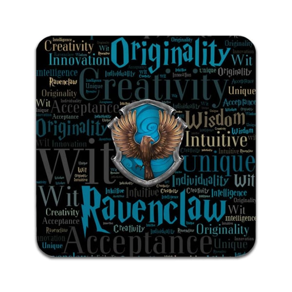 Glassunderlag (2-pakning): Harry Potter Ravenclaw, stilrene underlag med unike og livlige motiver