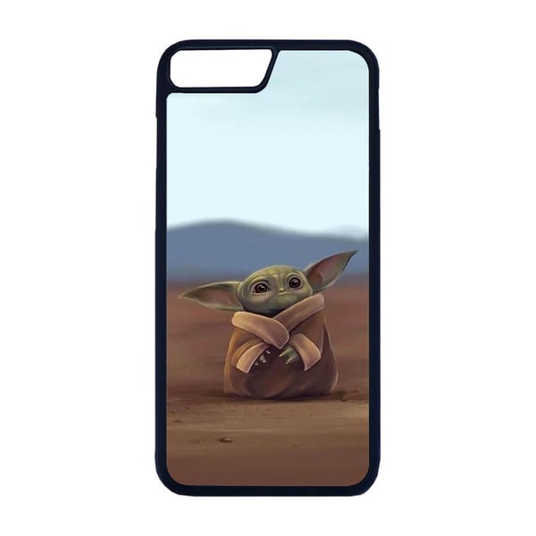 Til iPhone 7 Plus / 8 Plus: Baby Yoda, mobilcover med unikt motiv, beskyttende cover
