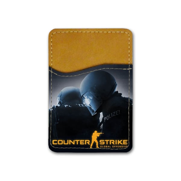 Selvklæbende kortholder til mobil (Universel): CS GO, kortlomme med levende og unikt design til telefonen