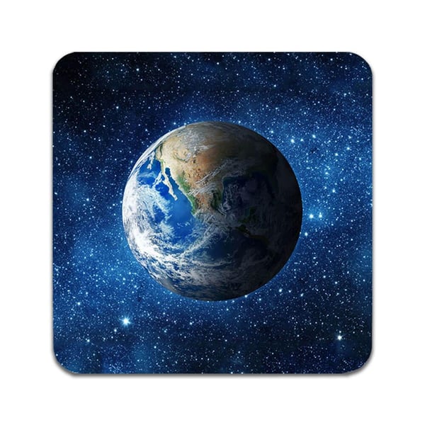 Lasinaluset (2 kpl): Planet Earth, tyylikkäät aluset uniikeilla ja eloisilla kuvioilla