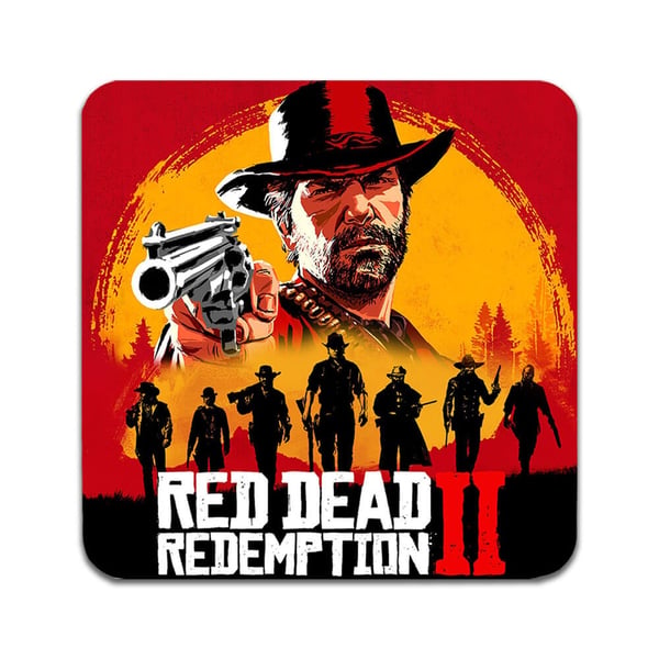 Lasinaluset (2 kpl): Peli Red Dead Redemption 2, tyylikkäät aluset uniikeilla ja eloisilla kuvioilla