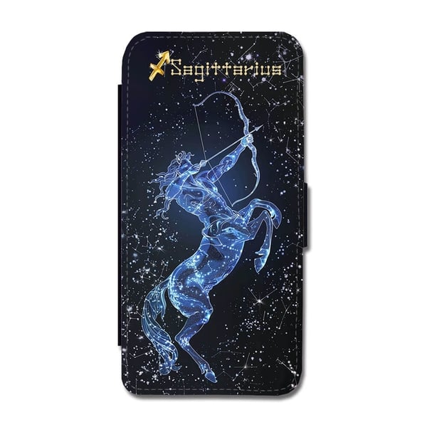 Til Samsung Galaxy S9: Stjernetegn Skytten , flip-cover med unikt motiv, mobilcover med standerfunktion