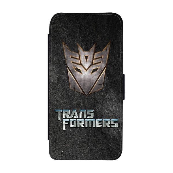 Til Samsung Galaxy S8+: Transformers Decepticons, flipdeksel med unikt motiv, mobiletui med stativfunksjon