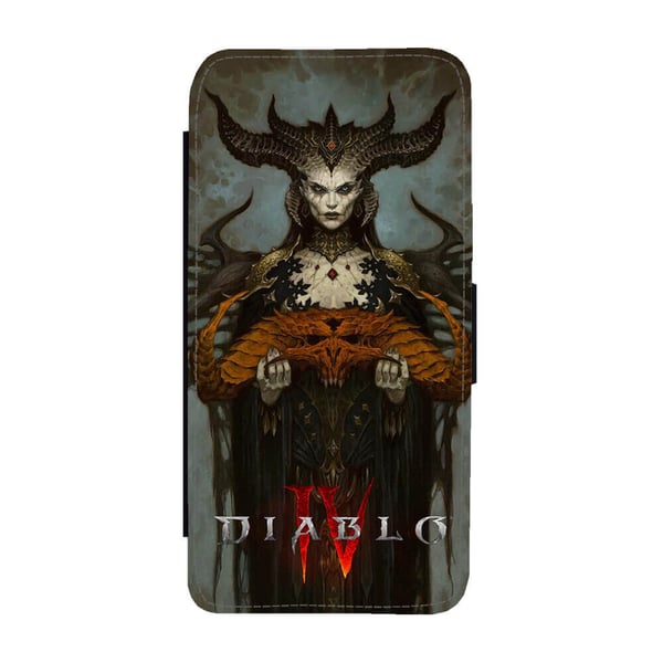 Til Samsung Galaxy S8: Diablo 4, flipdeksel med unikt motiv, mobiletui med stativfunksjon
