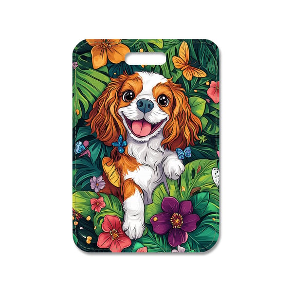 Taskevedhæng: Børn Sød Tegneserie Cavalier King Charles Spaniel Hund, stilrent taskepynt med levende og unikt design, perfekt til håndtasken eller rygsækken