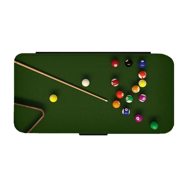 Til Samsung Galaxy S8: Billiards, flipdeksel med unikt motiv, mobiletui med stativfunksjon