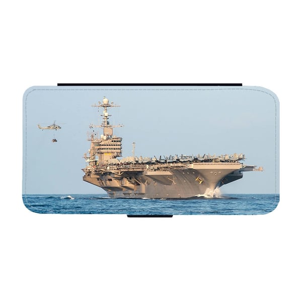 Til Samsung Galaxy S8: Aircraft Carriers, flipdeksel med unikt motiv, mobiletui med stativfunksjon