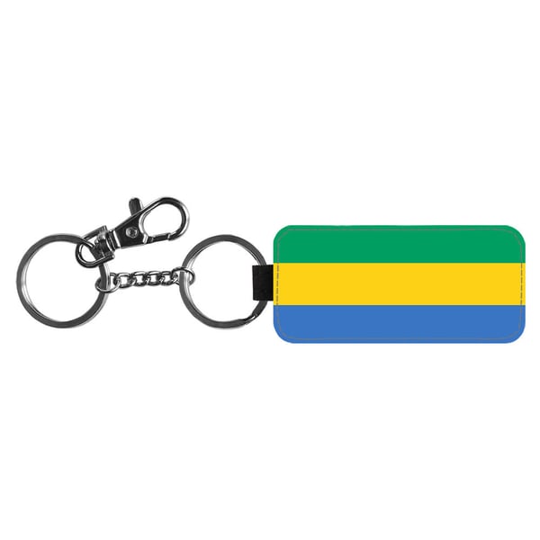 Avaimenperä: Flag of Gabon -Gabon Flag, tyylikäs riipus, jossa on eloisa ja uniikki kuvio Avaimenperä: Flag of Gabon -Gabon Flag, tyylikäs riipus, jossa on eloisa ja uniikki kuvio
