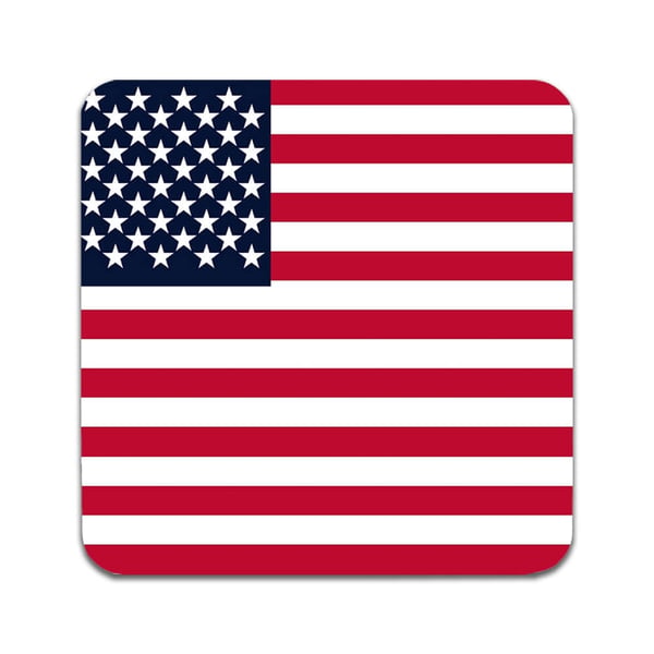 Glassunderlag (2-pakning): USA Flagg, stilrene underlag med unike og livlige motiver