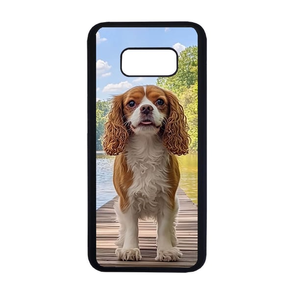 Til Samsung Galaxy S8: Hund Cavalier King Charles Spaniel, mobildeksel med unikt motiv, beskyttende cover