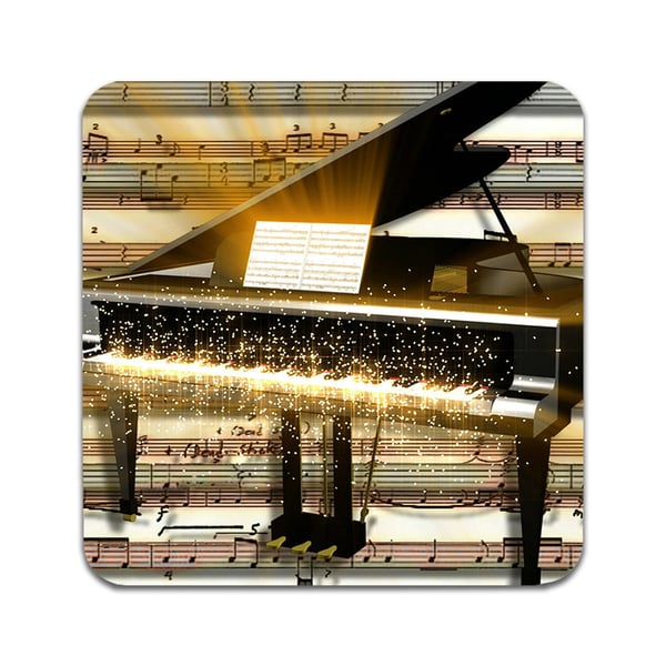 Lasinaluset (2 kpl): Piano, tyylikkäät aluset uniikeilla ja eloisilla kuvioilla