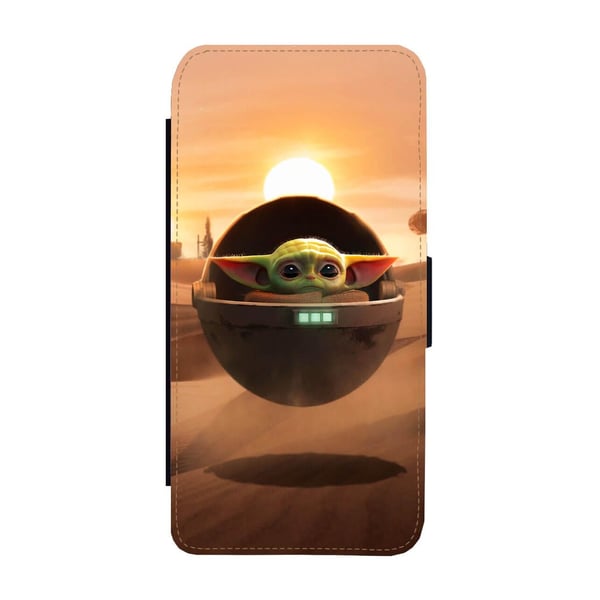 Til Samsung Galaxy S9: Baby Yoda, flipdeksel med unikt motiv, mobiletui med stativfunksjon