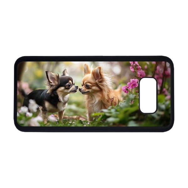 Til Samsung Galaxy S8: Lang Frakk Chihuahua Hunde, mobildeksel med unikt motiv, beskyttende cover