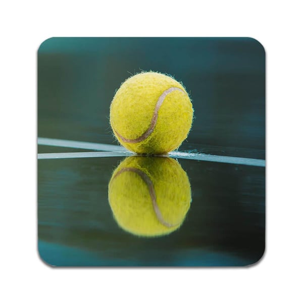 Glassunderlag (2-pakning): Tennis, stilrene underlag med unike og livlige motiver