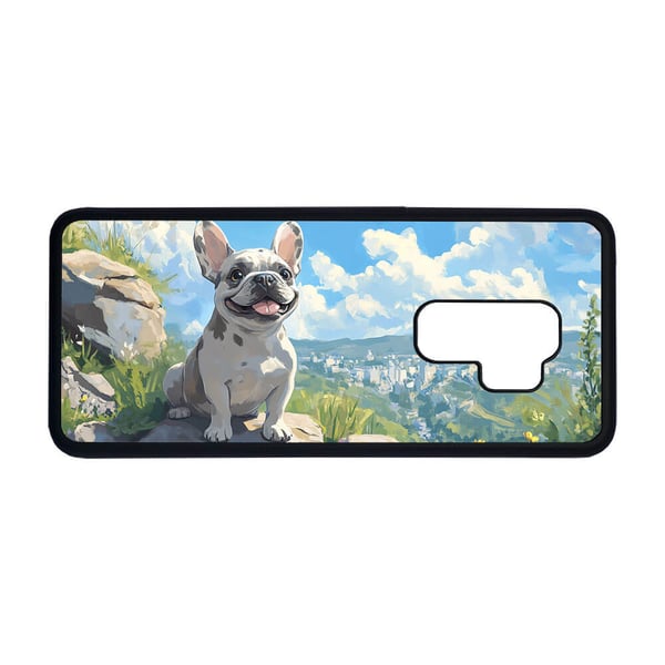 Til Samsung Galaxy S9+: Børn Sød Tegneserie Hund Fransk Bulldog, mobilcover med unikt motiv, beskyttende cover