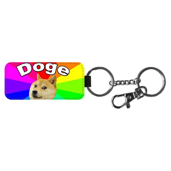 Nyckelring: Meme Doge, stilrent hängsmycke med livfull och unikt design