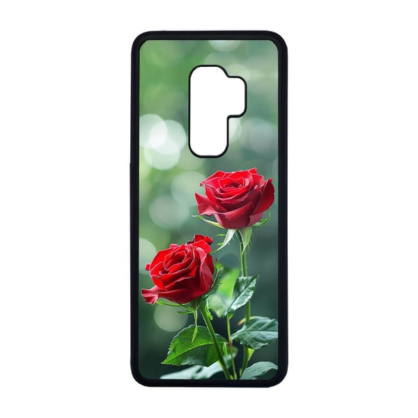 Til Samsung Galaxy S9+: Blomster Røde Roser, mobildeksel med unikt motiv, beskyttende cover