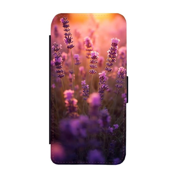 Blomster Lavendel Samsung Galaxy S8+, flipdeksel med unikt motiv, mobiletui med stativfunksjon