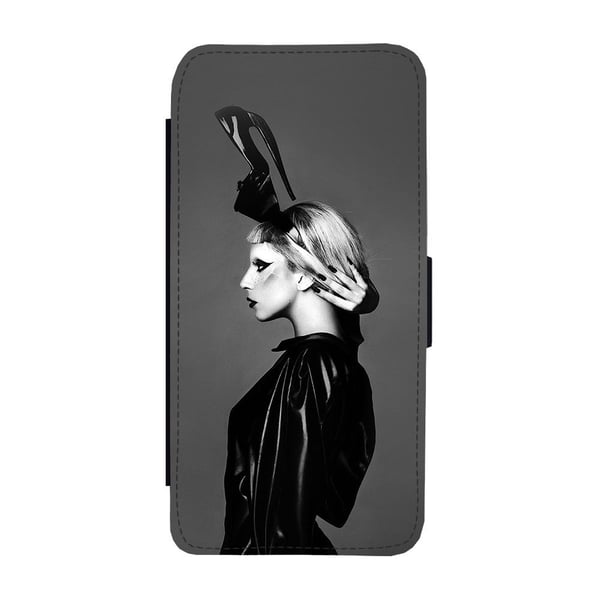 Til Samsung Galaxy S8: Lady Gaga, flipdeksel med unikt motiv, mobiletui med stativfunksjon