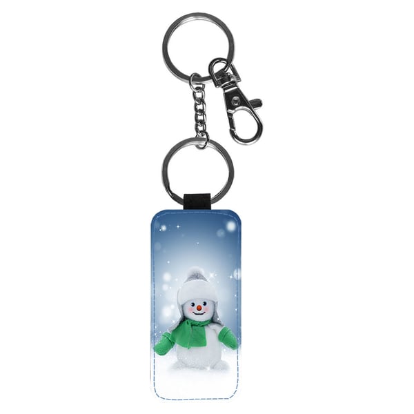 Avaimenperä: Snowman -Winter Snowman, tyylikäs riipus, jossa on eloisa ja uniikki kuvio