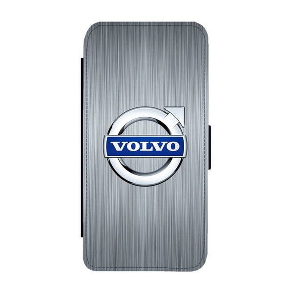 Til Samsung Galaxy S8: Volvo 2012 Logo, flipdeksel med unikt motiv, mobiletui med stativfunksjon