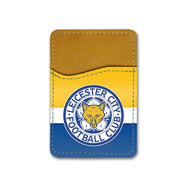 Selvklebende kortholder til mobil (Universell): Leicester City, kortlomme med levende og unikt design til telefonen