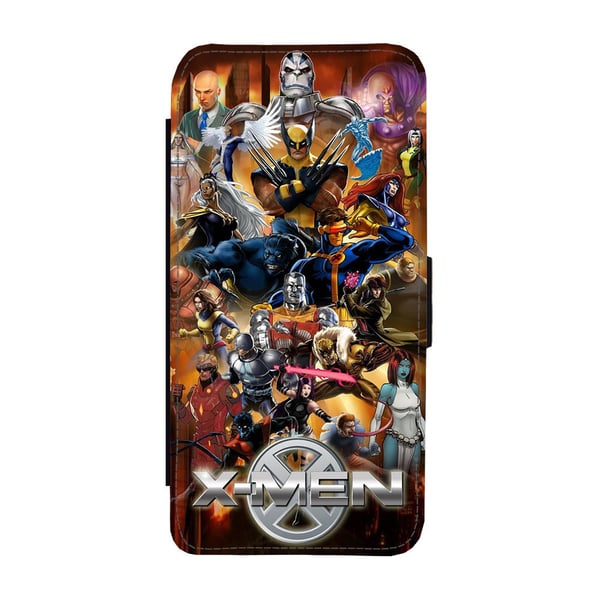 Til Samsung Galaxy S9: X-Men, flipdeksel med unikt motiv, mobiletui med stativfunksjon