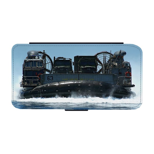 Til Samsung Galaxy S9: Navy Landing Craft, flipdeksel med unikt motiv, mobiletui med stativfunksjon