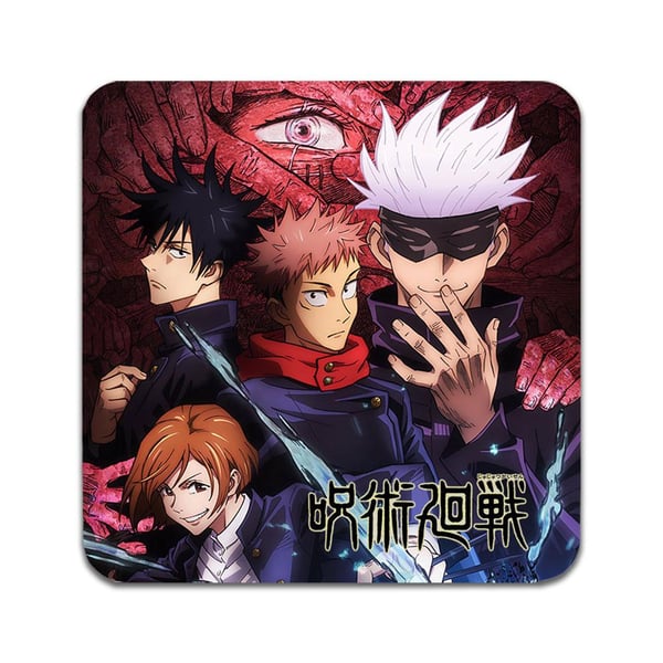 Lasinaluset (2 kpl): Jujutsu Kaisen, tyylikkäät aluset uniikeilla ja eloisilla kuvioilla