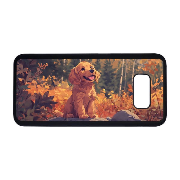 Til Samsung Galaxy S8: Barn Søt Tegneserie Cocker Spaniel Hund, mobildeksel med unikt motiv, beskyttende cover