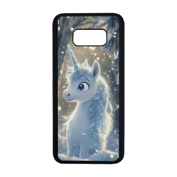 Til Samsung Galaxy S8: Tegneserie Enhjørning, mobildeksel med unikt motiv, beskyttende cover