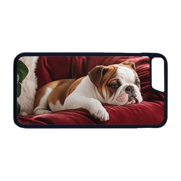 Til iPhone 7 Plus / 8 Plus: Hund Engelsk Bulldog, mobilcover med unikt motiv, beskyttende cover