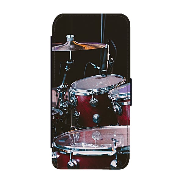 Til Samsung Galaxy S8: Drums, flipdeksel med unikt motiv, mobiletui med stativfunksjon