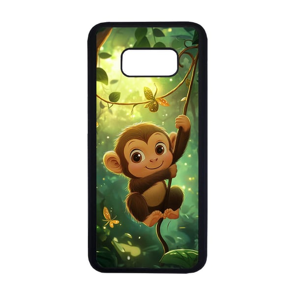 Til Samsung Galaxy S8: Søt Tegneserie Ape For Barn, mobildeksel med unikt motiv, beskyttende cover