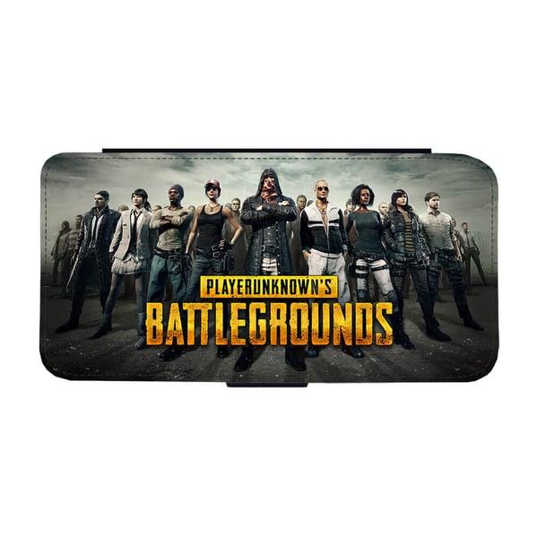 Til Samsung Galaxy S8: PUBG PlayerUnknown's Battlegrounds, flipdeksel med unikt motiv, mobiletui med stativfunksjon
