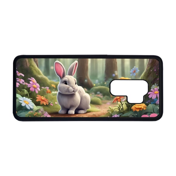 Til Samsung Galaxy S9+: Barne Tegneserie Kanin, mobildeksel med unikt motiv, beskyttende cover