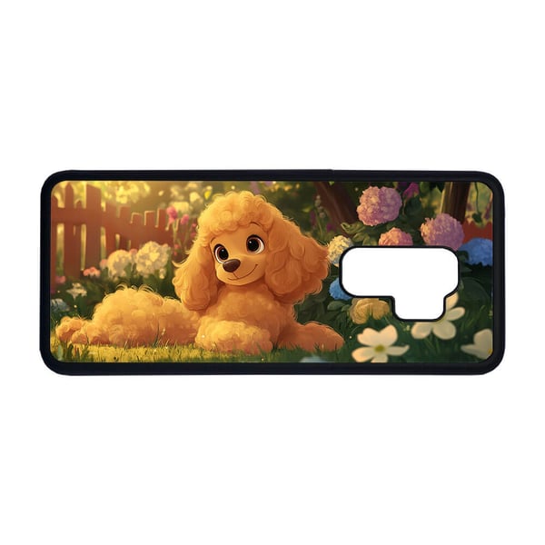 Til Samsung Galaxy S9+: Søt Tegnet Puddel Hund, mobildeksel med unikt motiv, beskyttende cover