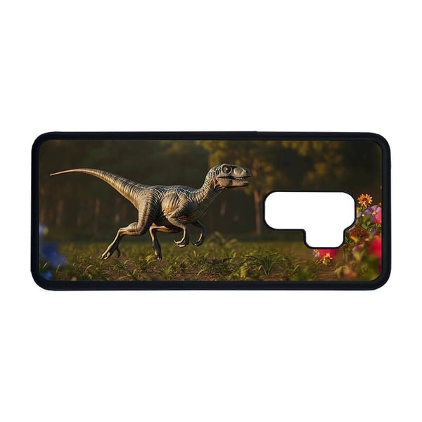 Til Samsung Galaxy S9+: Dinosaur Velociraptor, mobilcover med unikt motiv, beskyttende cover