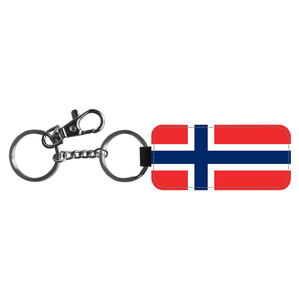 Avaimenperä: Flag of Norway -Norway Flag, tyylikäs riipus, jossa on eloisa ja uniikki kuvio