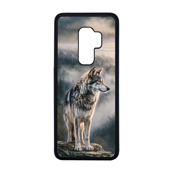 Til Samsung Galaxy S9+: Dyr Ulv Oljemaleri, mobildeksel med unikt motiv, beskyttende cover