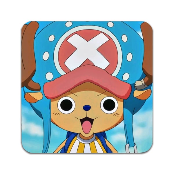 Glassunderlag (2-pakning): One Piece Chopper, stilrene underlag med unike og livlige motiver