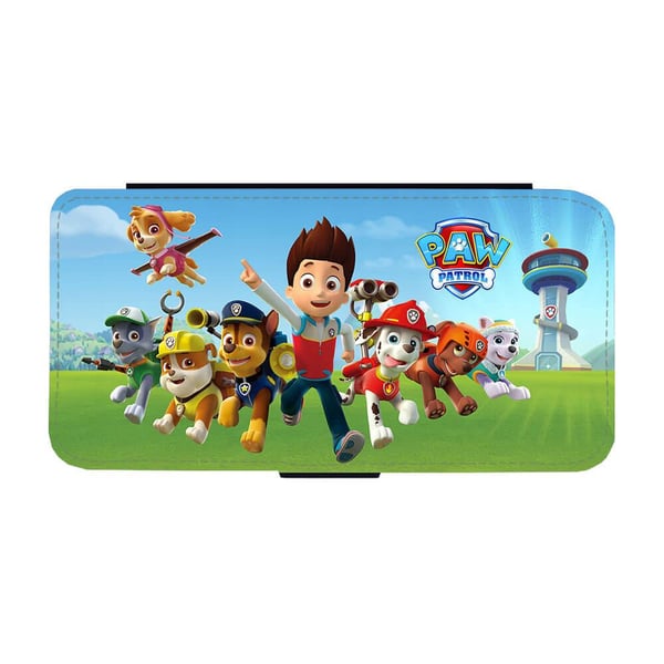 Til Samsung Galaxy S8: PAW Patrol, flipdeksel med unikt motiv, mobiletui med stativfunksjon