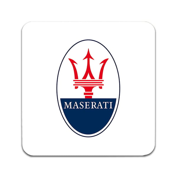 Glasbrikker (2-pak): Maserati, stilrene bordskånere med unikke og levende motiver