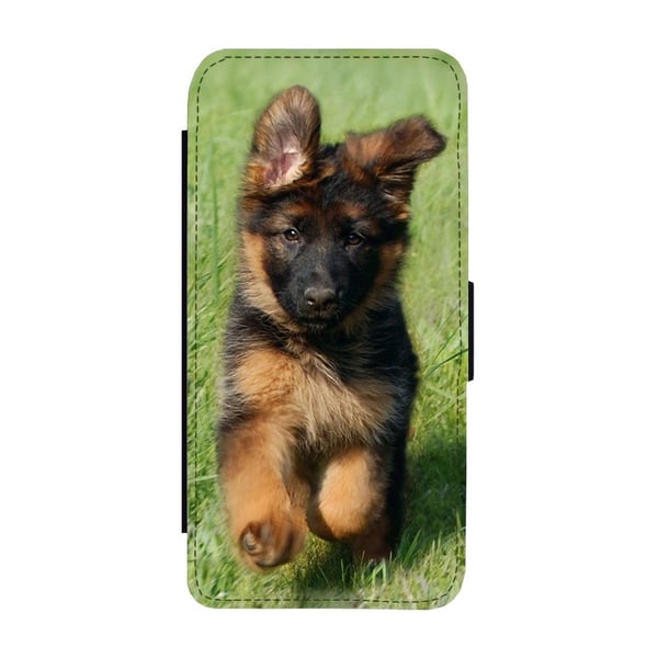 German Shepherd Puppy, flipdeksel med unikt motiv, mobiletui med stativfunksjon Til Samsung Galaxy S9