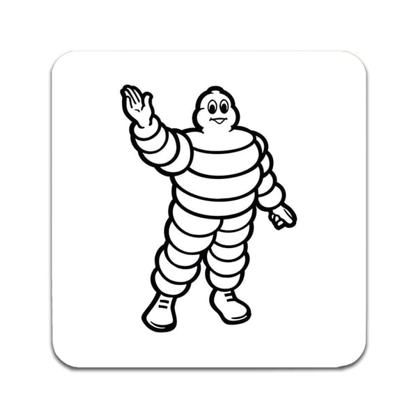 Glassunderlag (2-pakning): Michelin, stilrene underlag med unike og livlige motiver