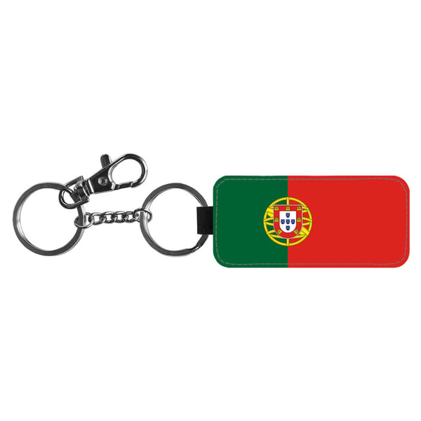 Nøkkelring: Portugal Flagga, stilrent anheng med levende og unikt design