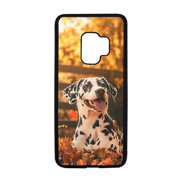 Til Samsung Galaxy S9: Hund Dalmatiner, mobildeksel med unikt motiv, beskyttende cover
