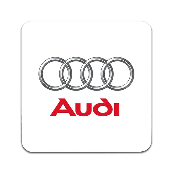 Glassunderlag (2-pakning): Audi, stilrene underlag med unike og livlige motiver