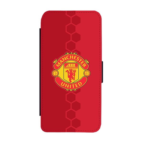 Til Samsung Galaxy S8+: Manchester United, flipdeksel med unikt motiv, mobiletui med stativfunksjon